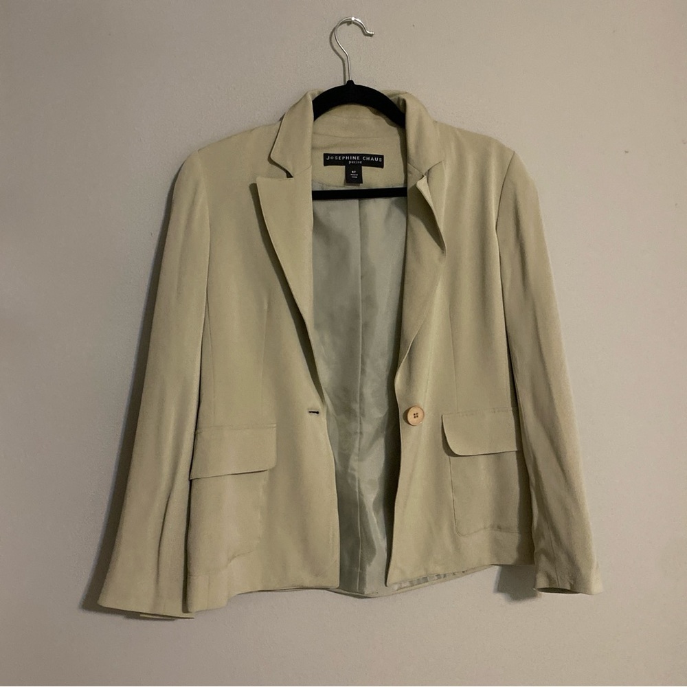 Vintage Look Josephine Chaus Soft Green Women's Blazer with Button